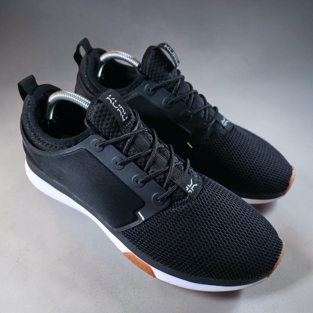 Kuru Atom Black White Running Walking Shoes Womens 11 / Mens 9.5 * No Insoles *